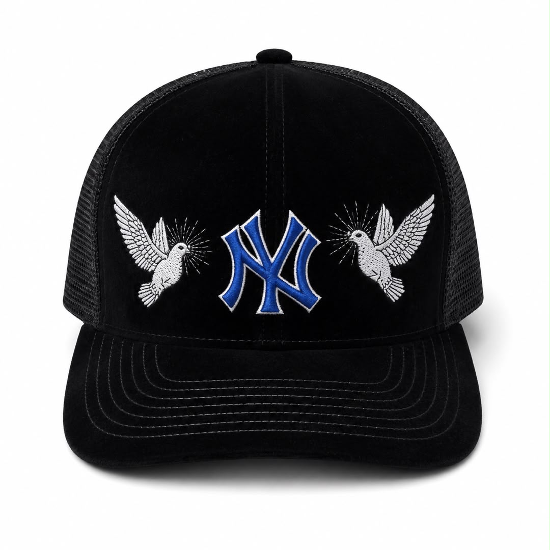 Black Trucker Newyork Bassball cap