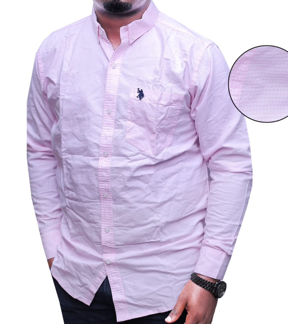 Cotton Longsleeve Pattern Shirt - Pink