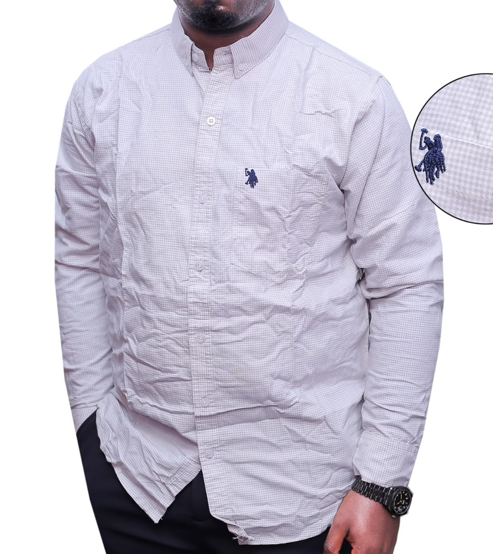 Cotton Pattern Shirt - Lightgrey