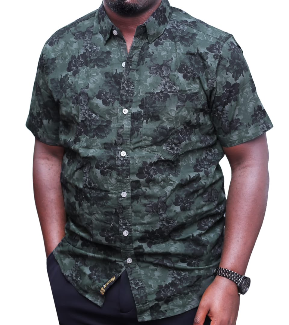 Shortsleeve Quality Floral Shirt - Green