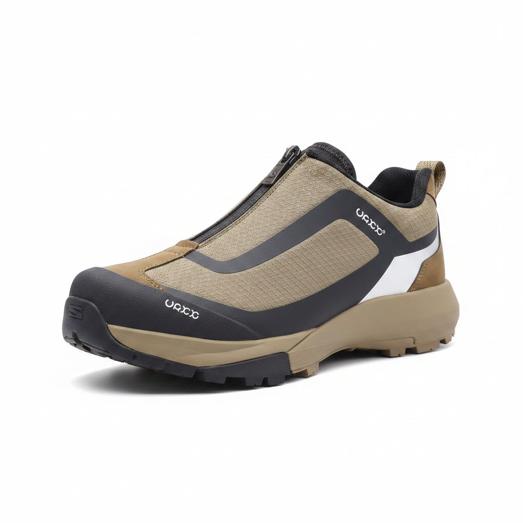 Unisex Zip Up Sneaker - Brown