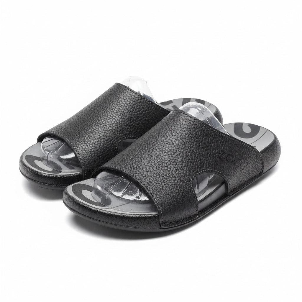 Premium Quality Leather Sandals-Black