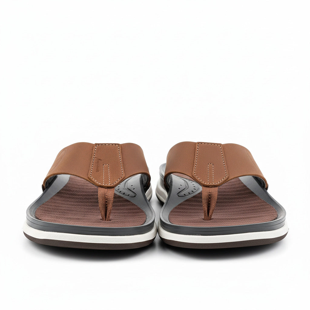 Premium And Quality Leather Sandal-Brown