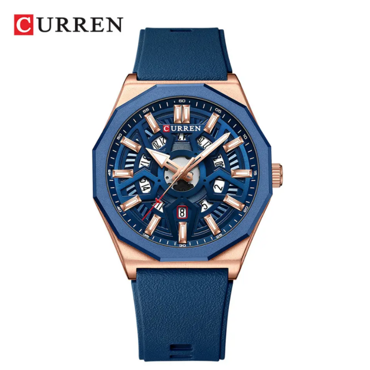 Modern Classic Silicon Strap Curren Wtach For Men