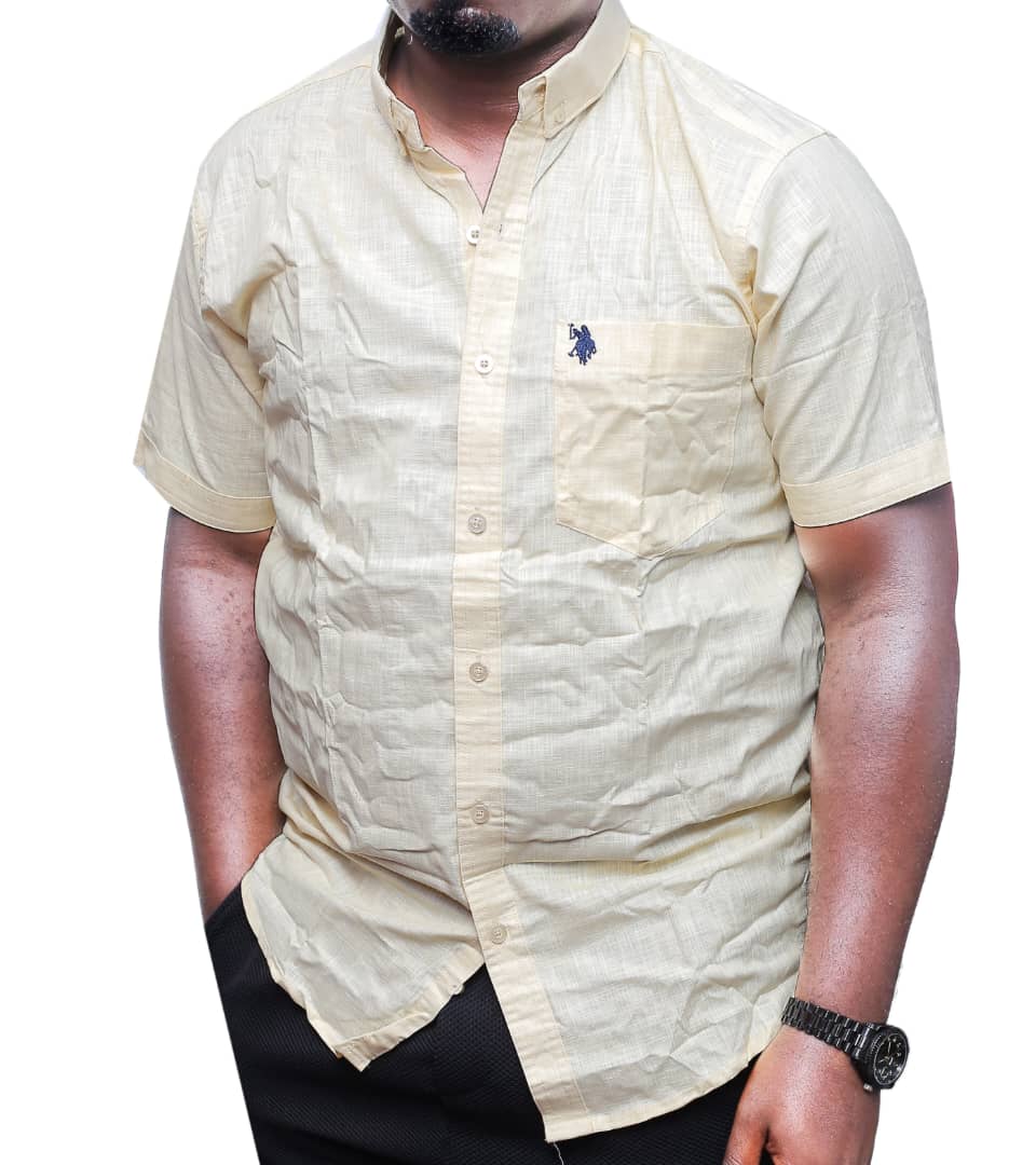 Premium Quality Linen ShortSleed Shirt-Cream