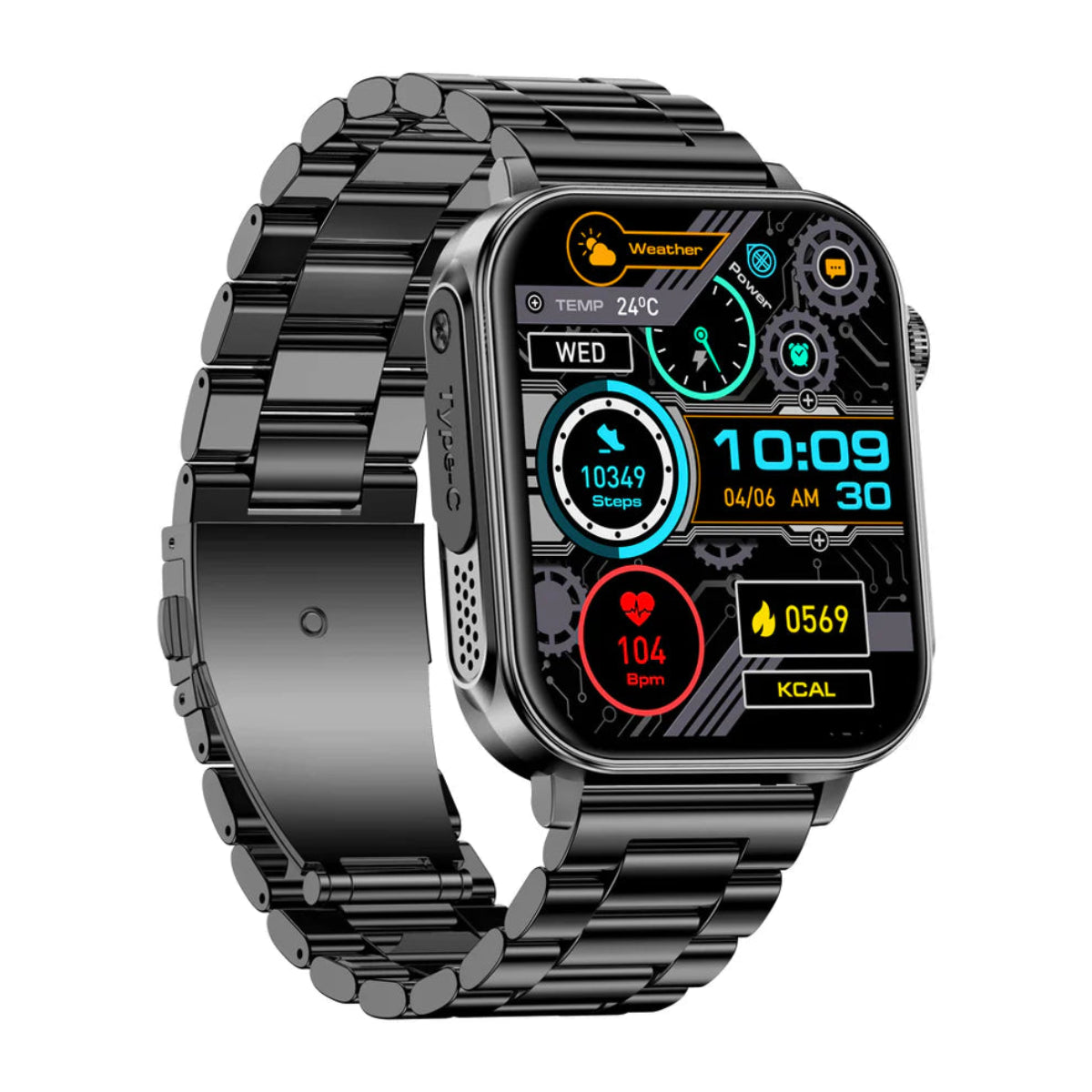 Double Strap Colmi Smart Watch - Black