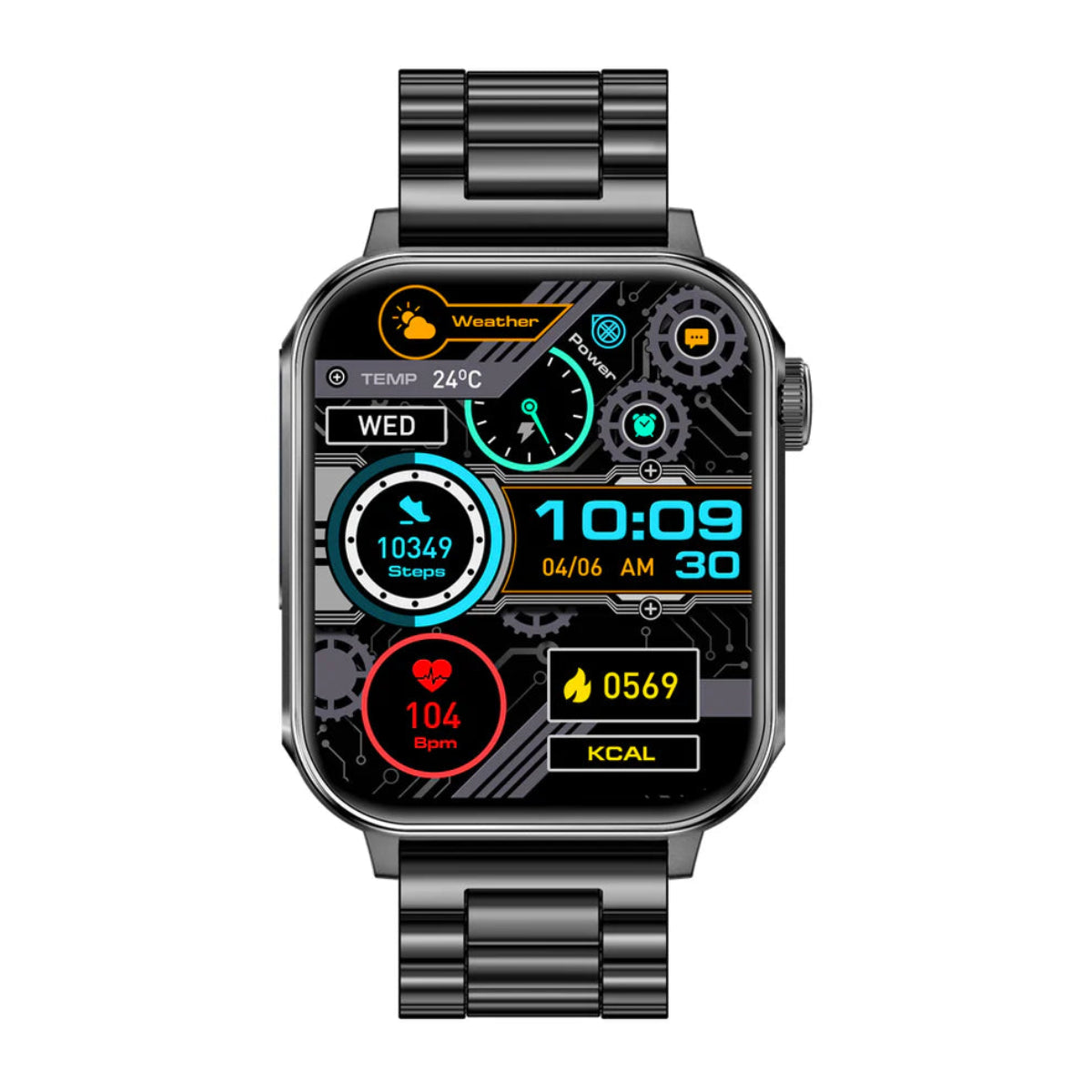 Double Strap Colmi Smart Watch - Black