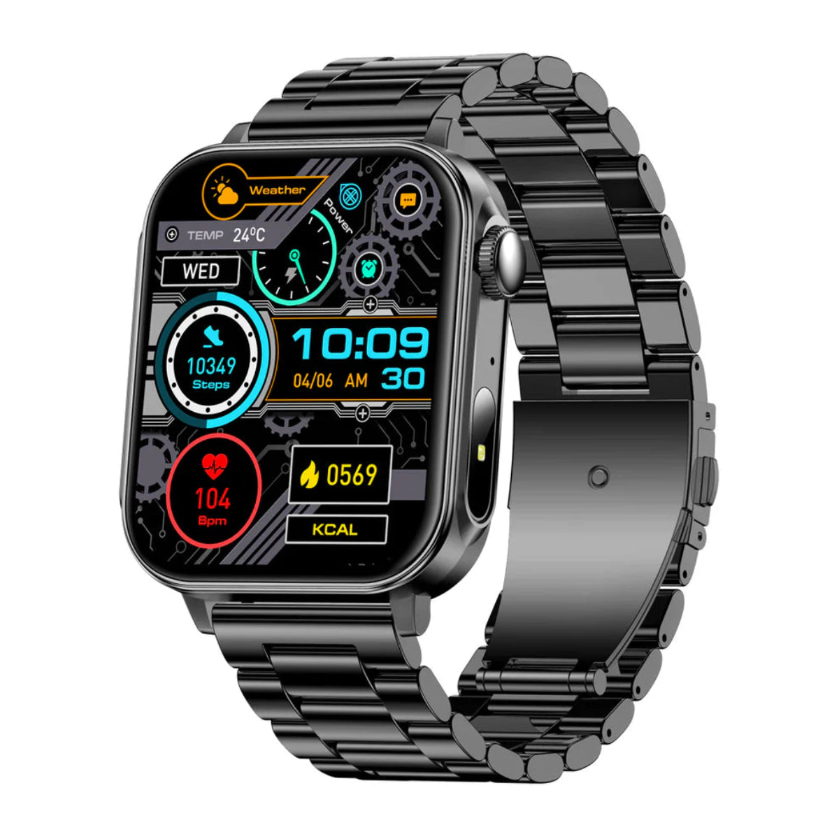 Double Strap Colmi Smart Watch - Black