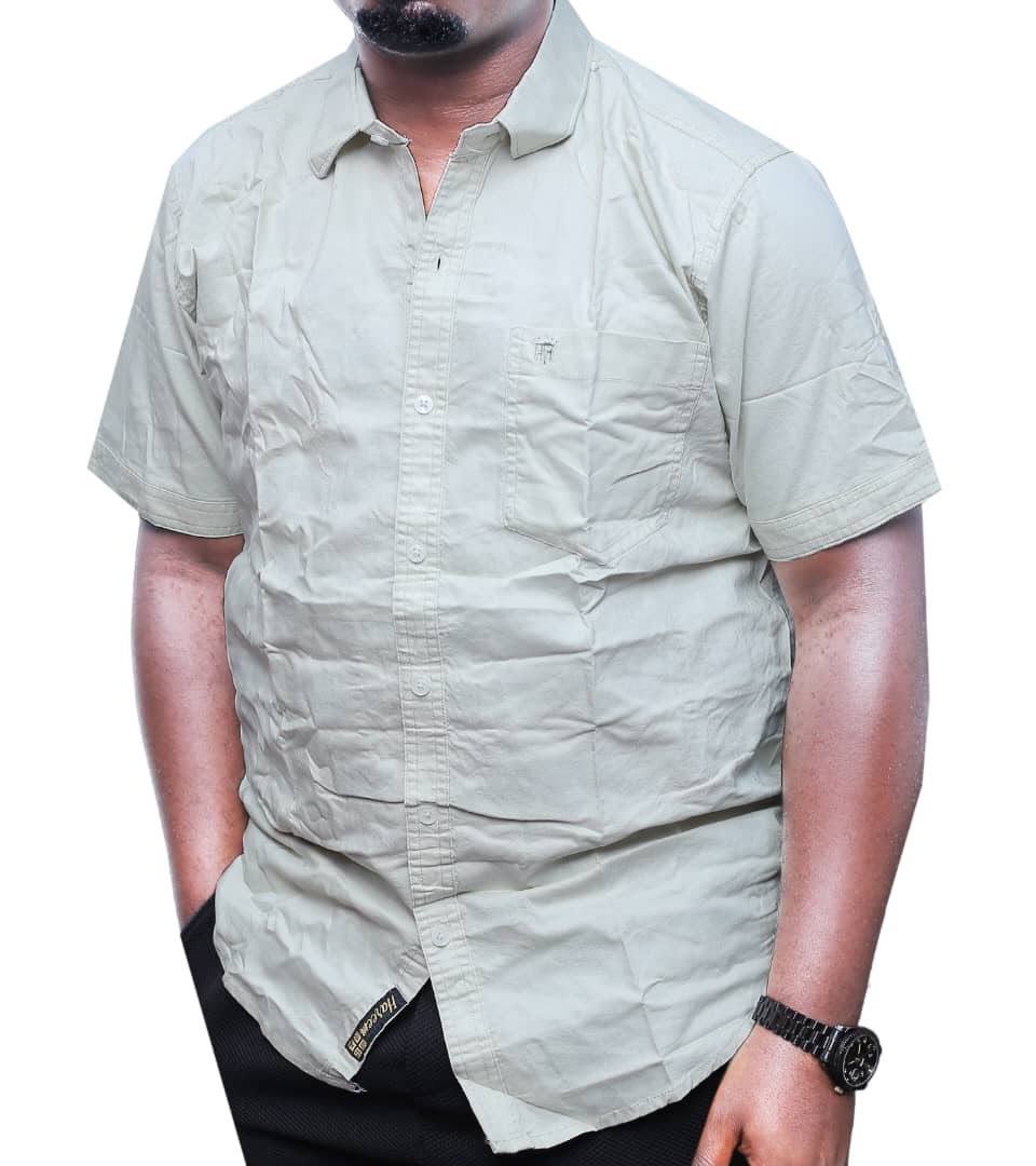 Durable & Quality Short Sleeved Cotton Shirt-White
