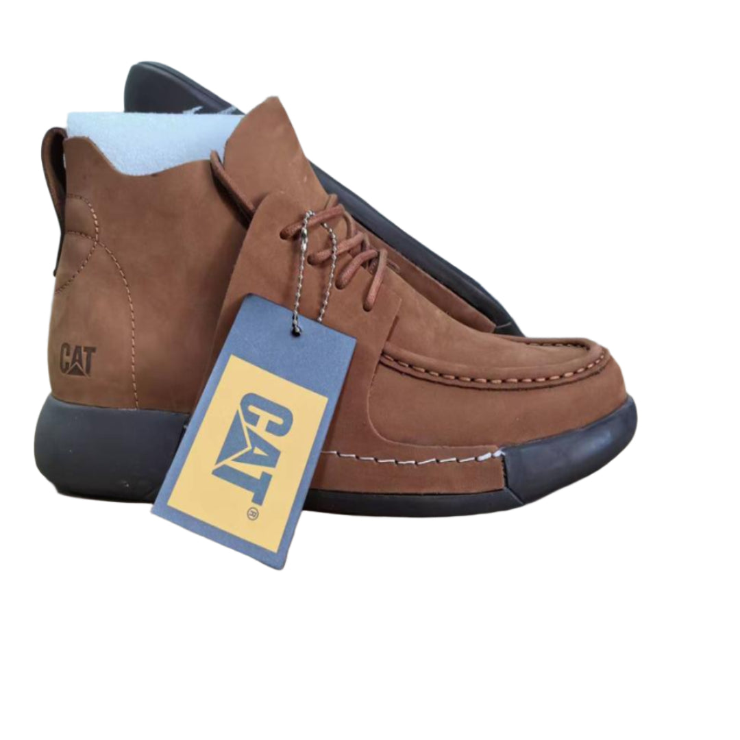 Casual Leather Cat Shoes-Brown