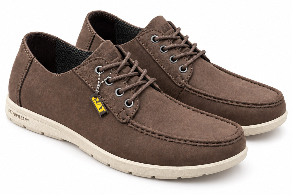 Durable And Quality Leather Shoes-Coffee Brown