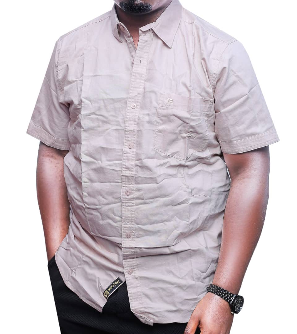 Quality And Durable ShortSleeved Cotton Shirt-Light Pink