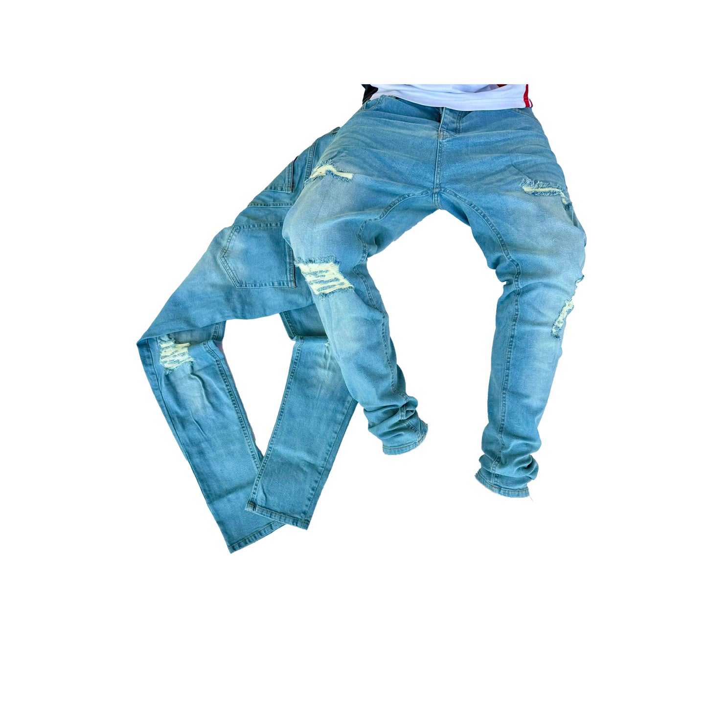 Men's Denim Jeans with damage design