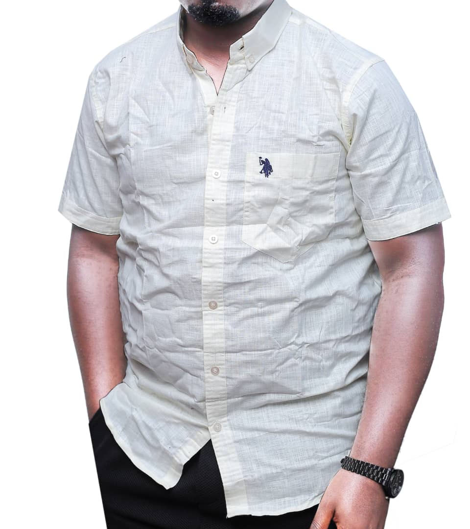 Premium Linen ShortSleeved Shirt-White