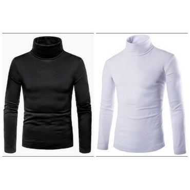 Pack Of 2 Turtle Neck Sweater-Black & White