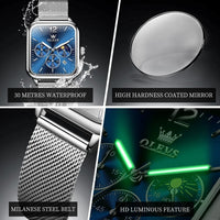 Unisex Digital OLEVS Watch-Silver.