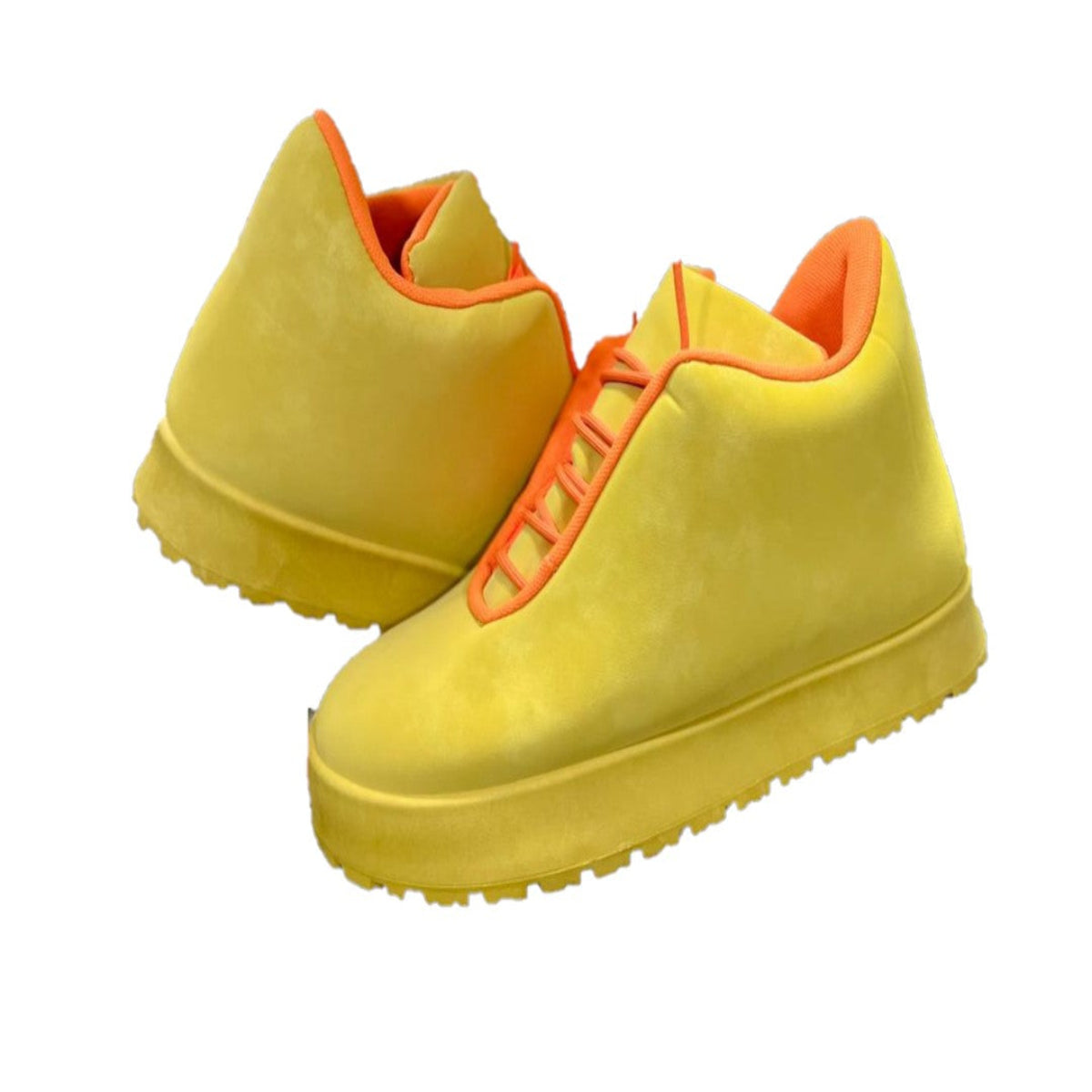 Casual Round Toe Winter Shoes-Yellow