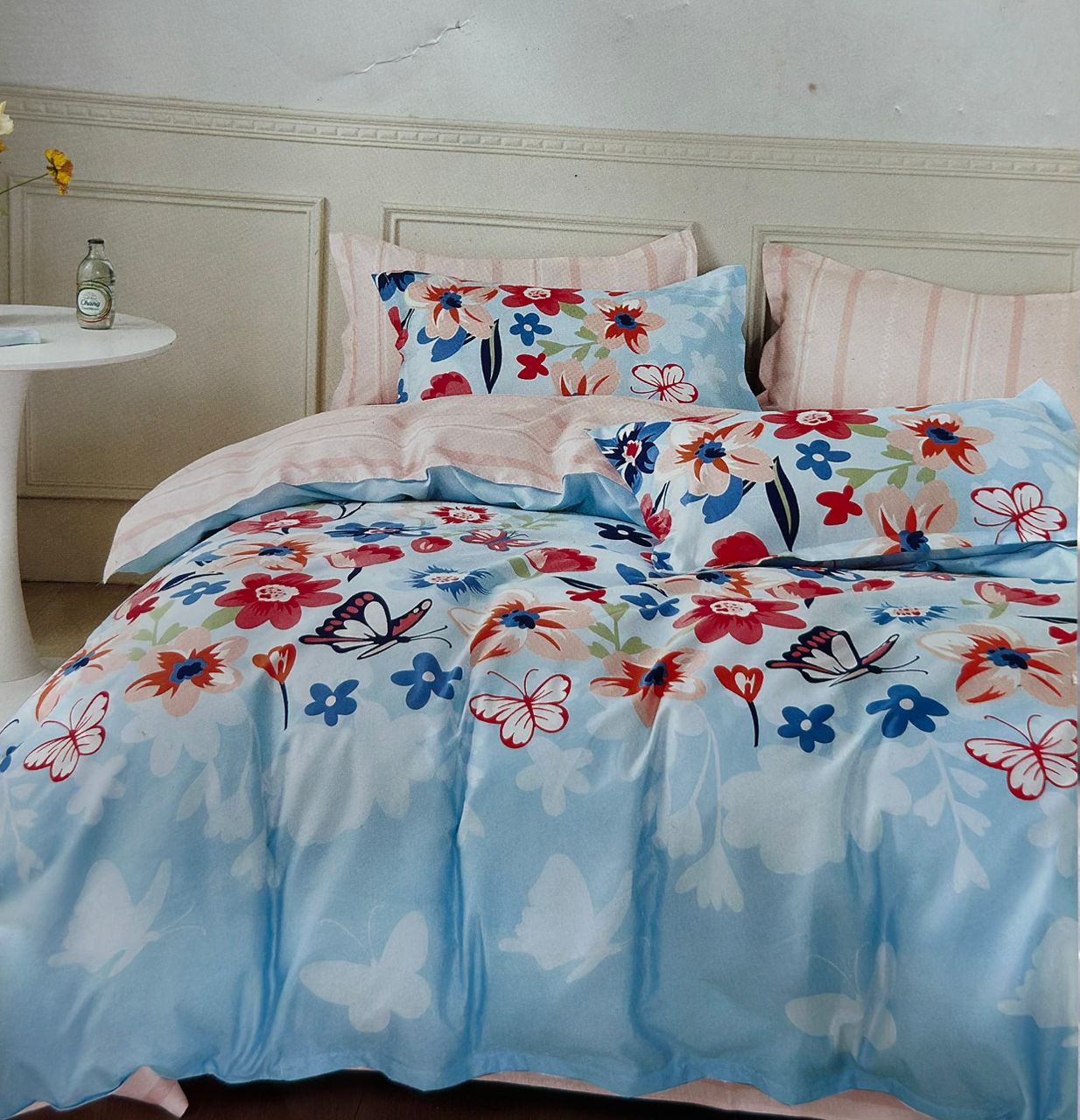 Floral 4Pcs Cotton Duvet