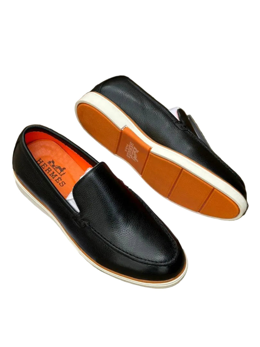 Slipon Leather shoes-Black