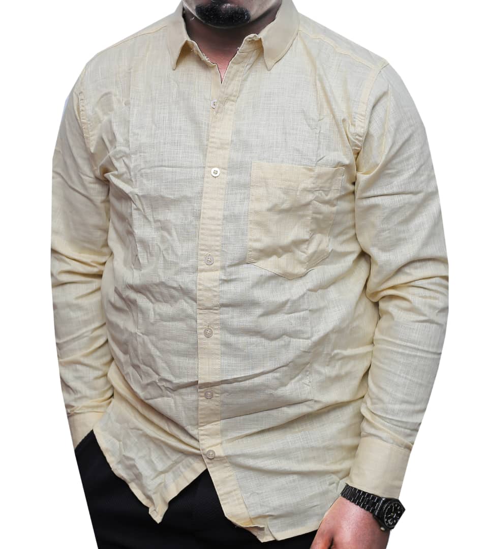 Quality LongSleeve Linen Shirt-Cream
