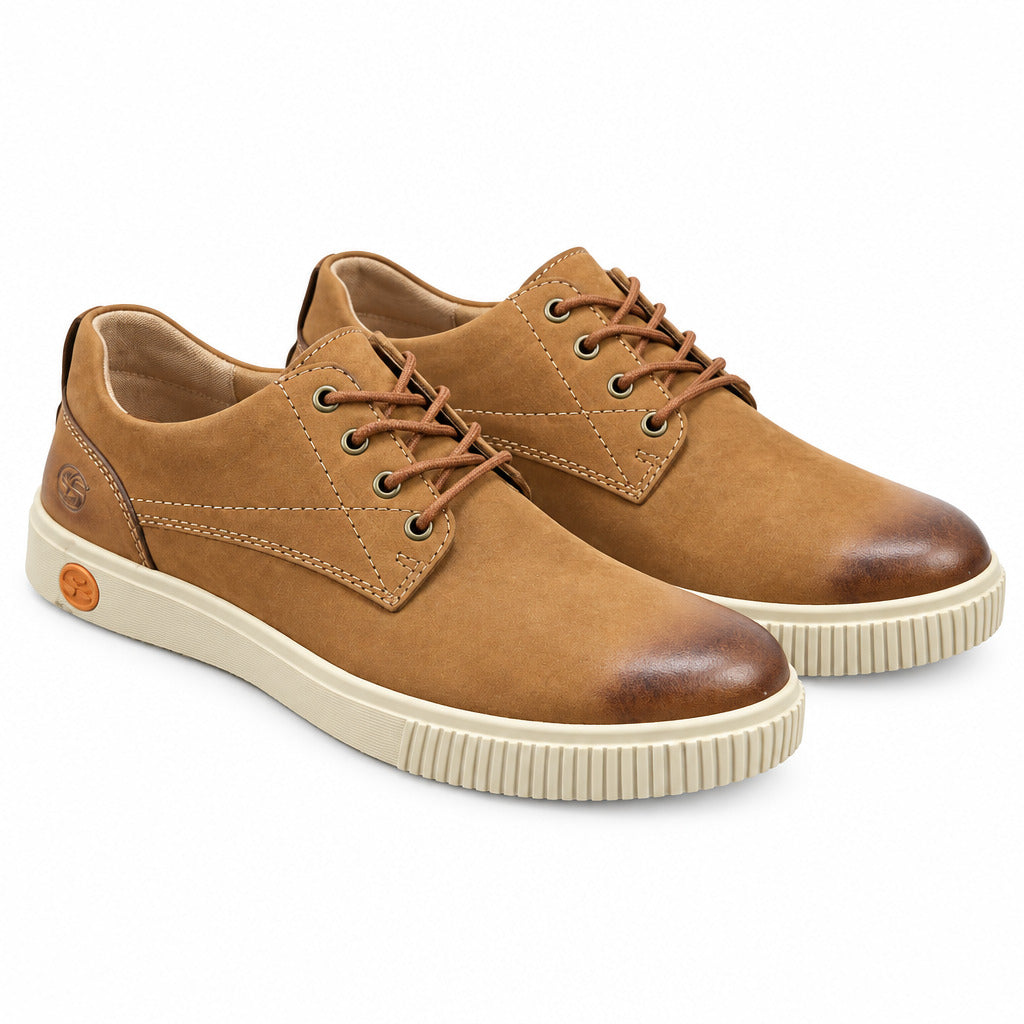Premium Quality Lace Up  Leather Shoes-Brown