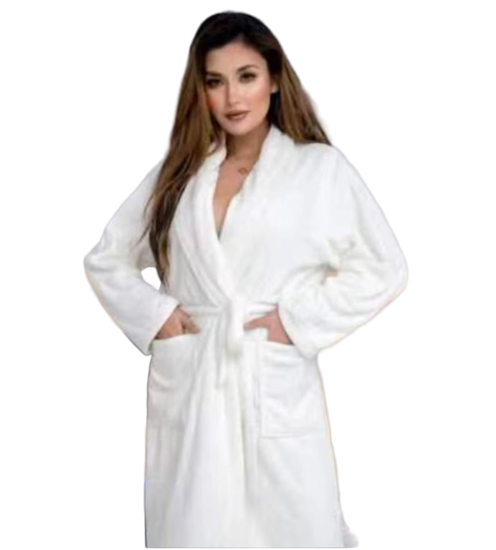 Fresh Feeling Bathrobe-White