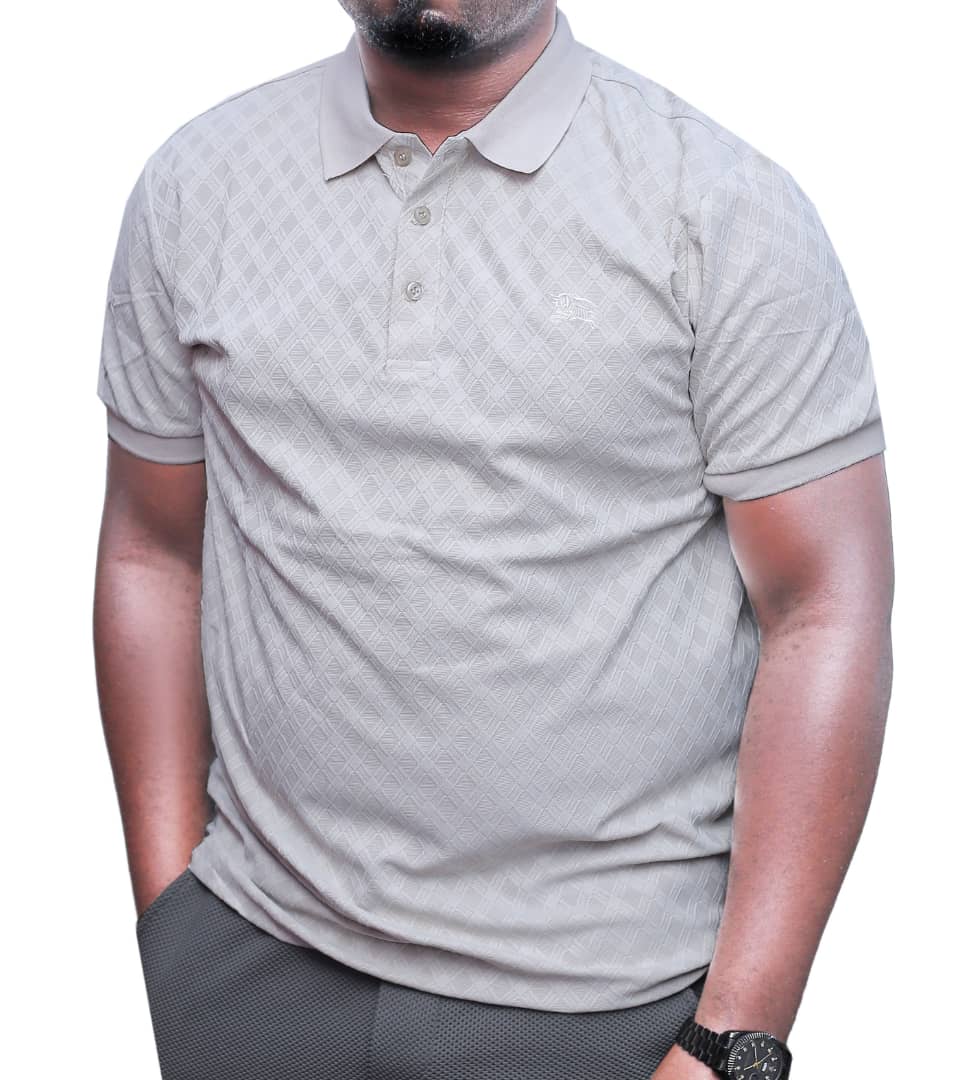 Premium Quality Cotton Collar T-shirt-Gray