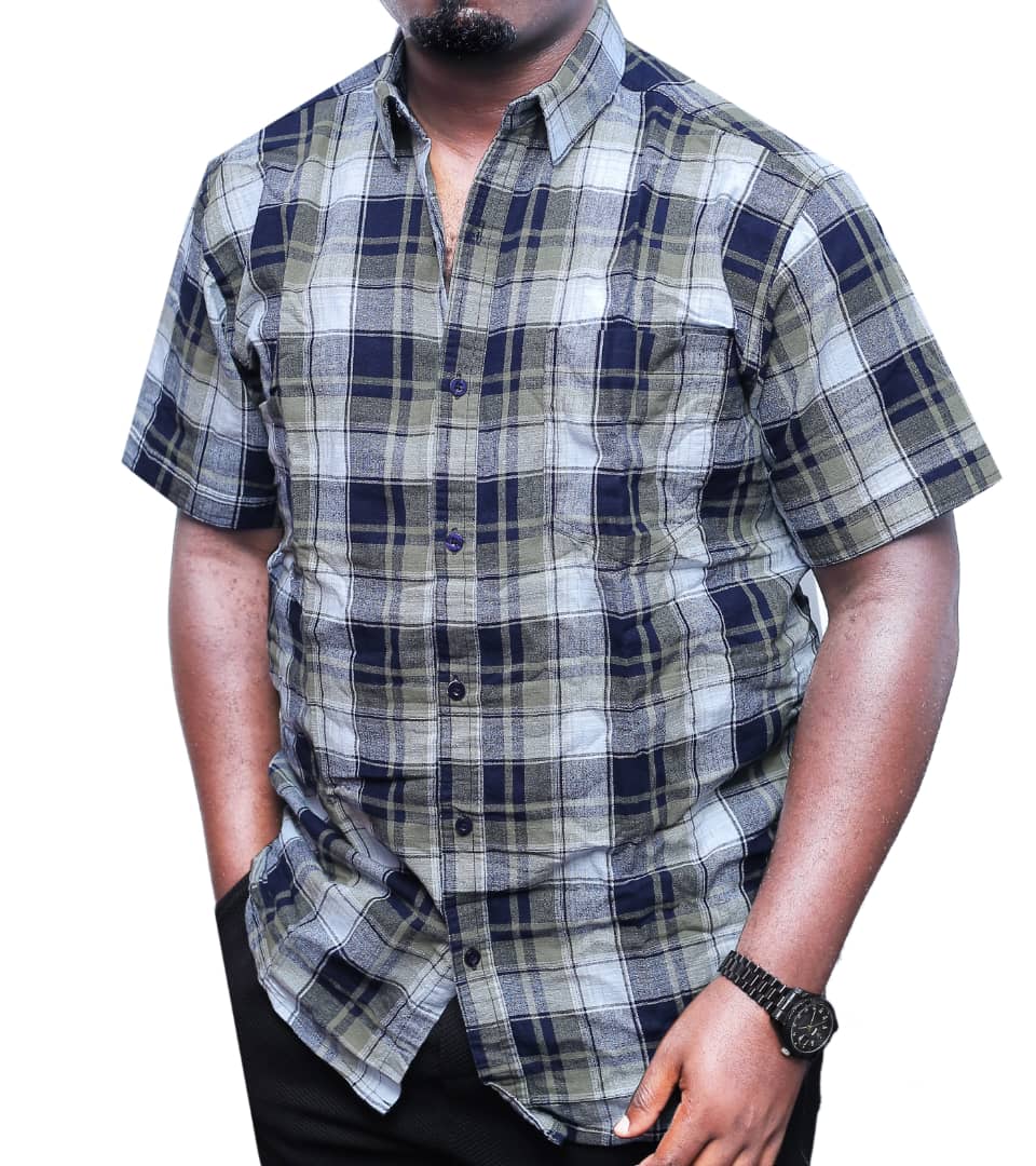 Durable Cheched Short-Sleed Shirt-Multicolour