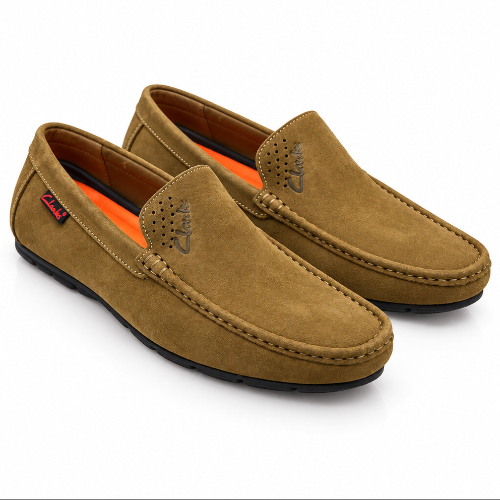 Quality And Classic Moccasin Leather Shoes-Brown