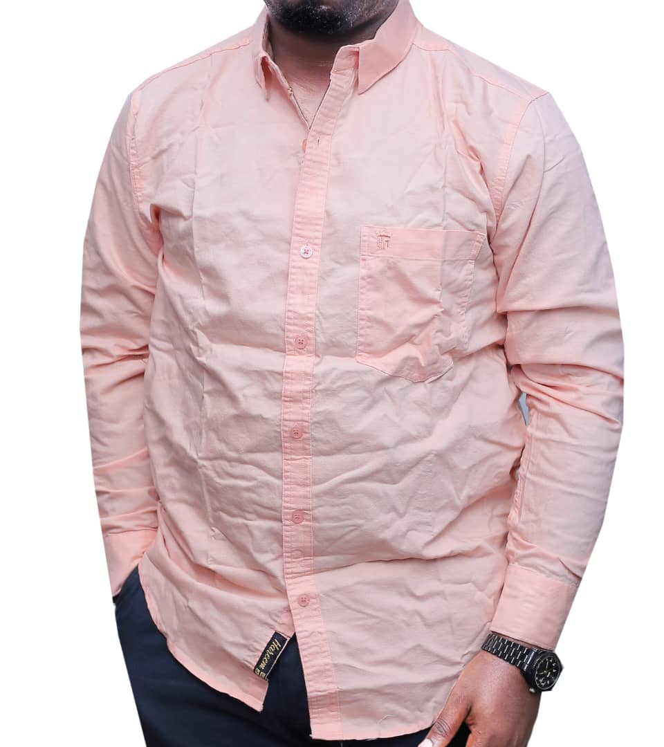 Premium Quality LongSleeved Cotton Shirt-Pink