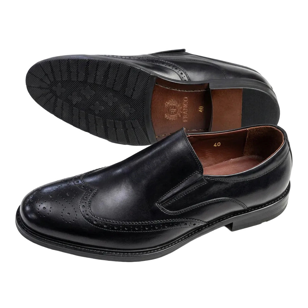 Quality  Leather Shoes-Black